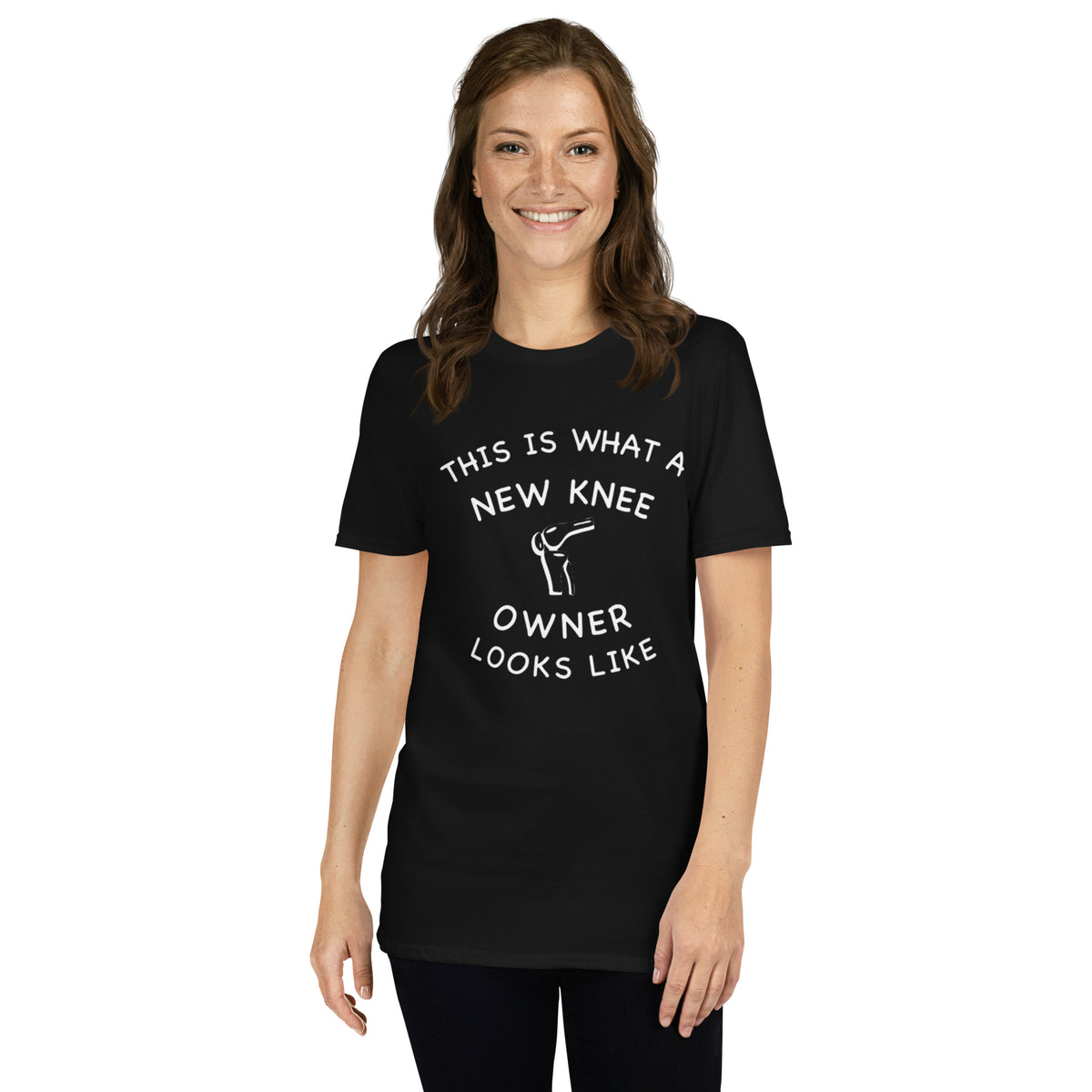 &quot;This Is What a New Knee Owner Looks Like&quot; Short-Sleeve Unisex T-Shirt