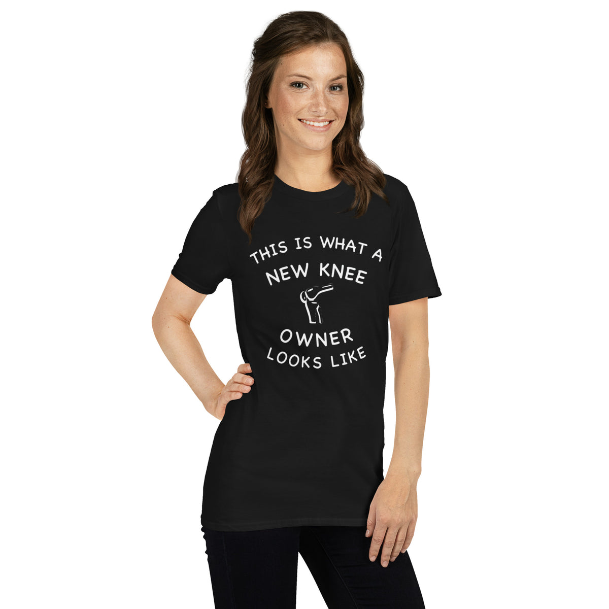 &quot;This Is What a New Knee Owner Looks Like&quot; Short-Sleeve Unisex T-Shirt