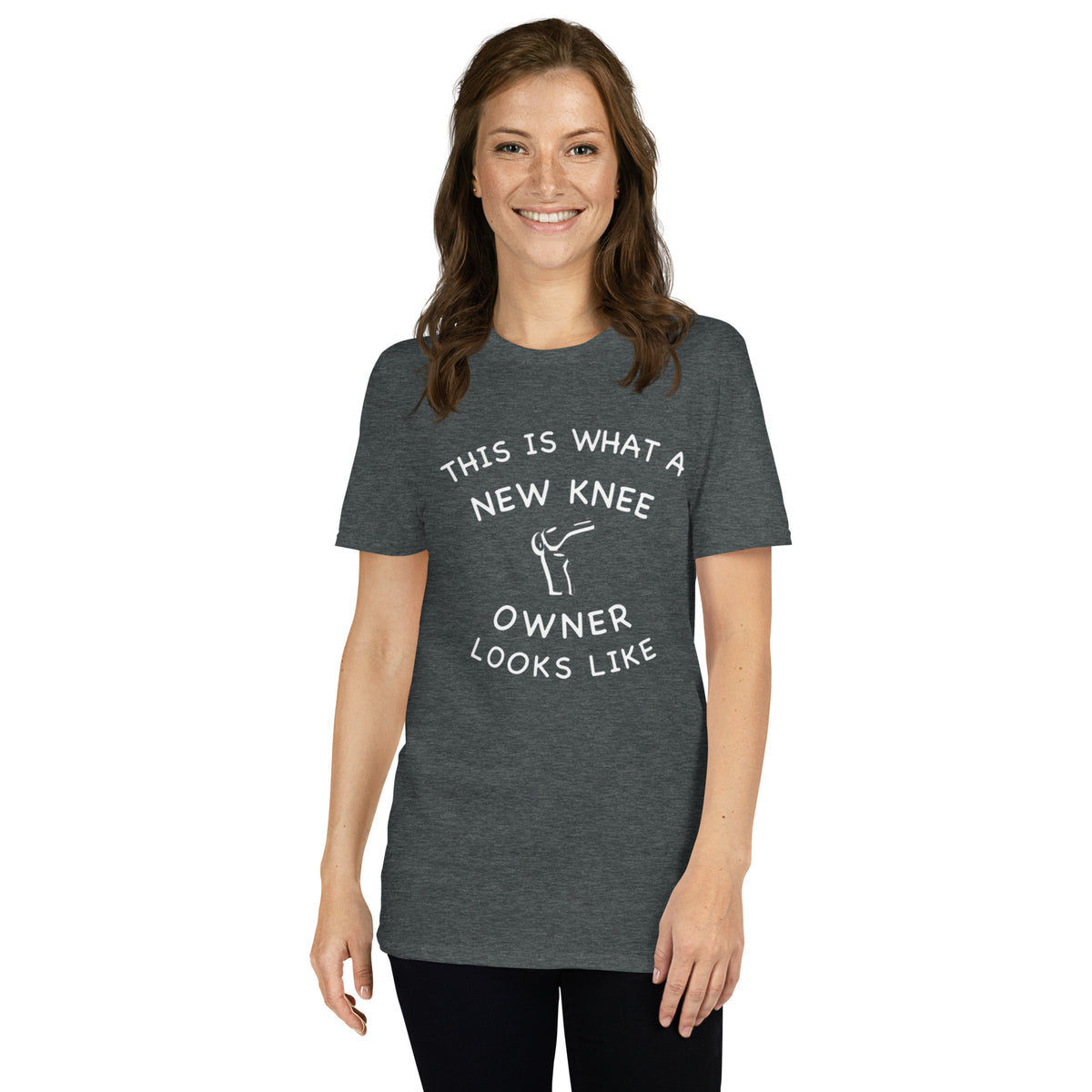 &quot;This Is What a New Knee Owner Looks Like&quot; Short-Sleeve Unisex T-Shirt