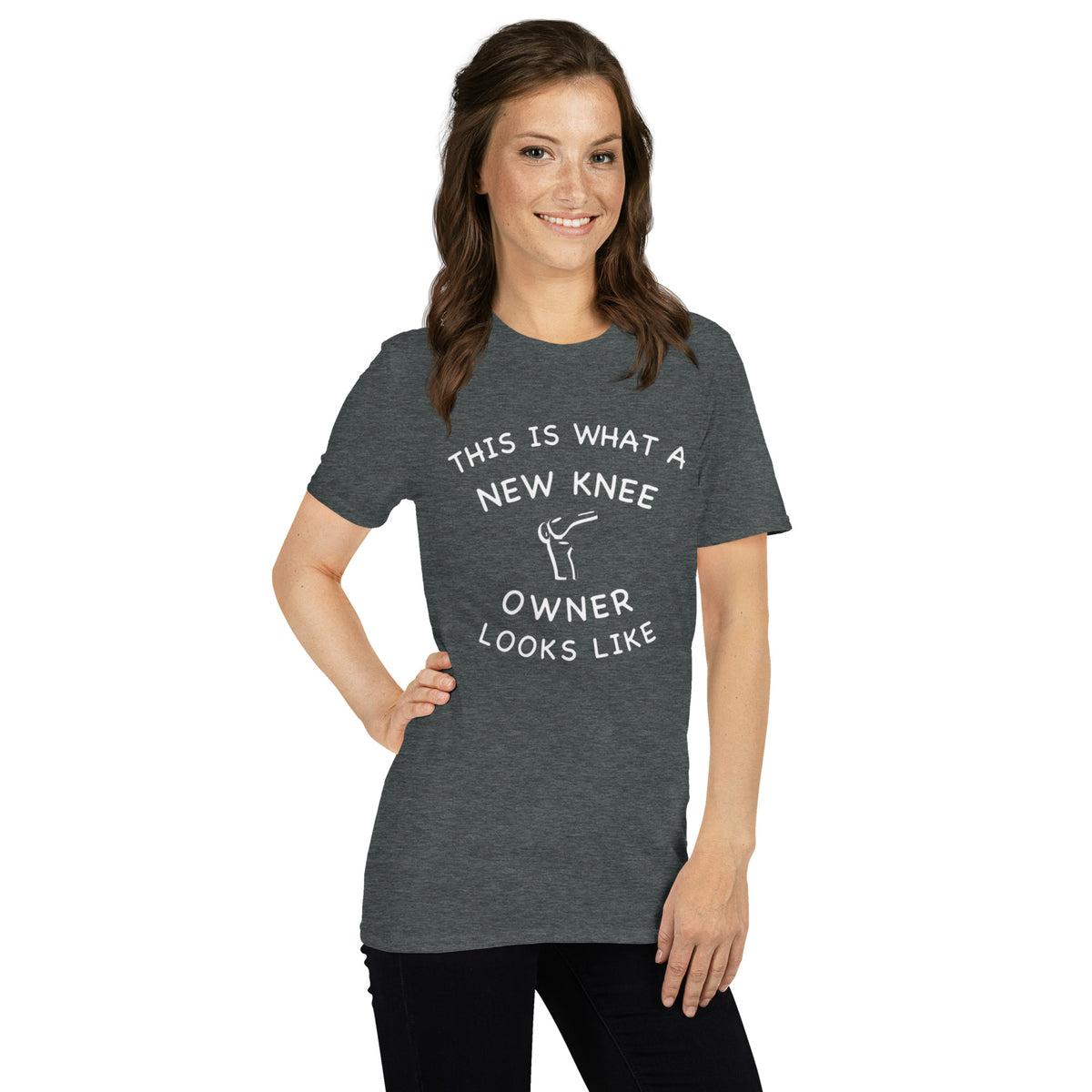 &quot;This Is What a New Knee Owner Looks Like&quot; Short-Sleeve Unisex T-Shirt