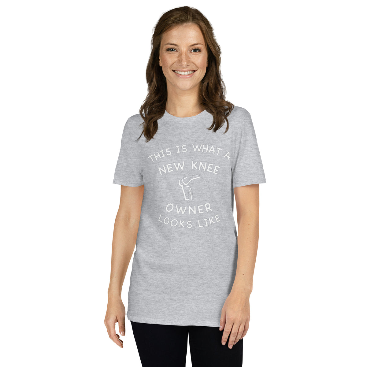 &quot;This Is What a New Knee Owner Looks Like&quot; Short-Sleeve Unisex T-Shirt