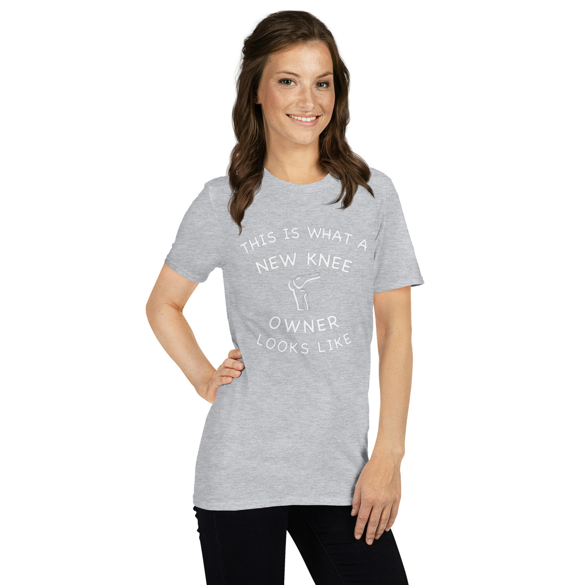 &quot;This Is What a New Knee Owner Looks Like&quot; Short-Sleeve Unisex T-Shirt