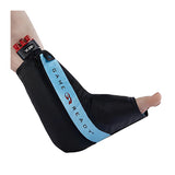 Game Ready ankle wrap worn on the foot and ankle