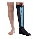 Game Ready ankle wrap on the lower leg, full view