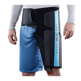 Game Ready hip and groin wrap worn on the upper thigh